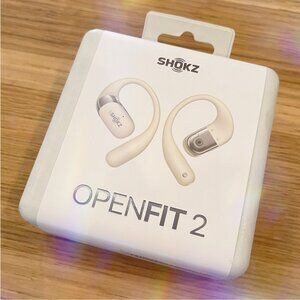 SHOKZ OpenFit Open-Ear True Wireless Earbuds - Beige Running Headphones *BNIB*